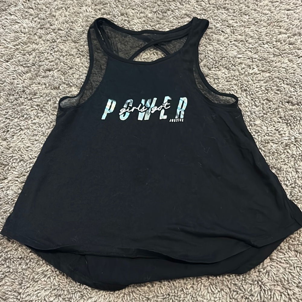 Cute black tank top for girls.